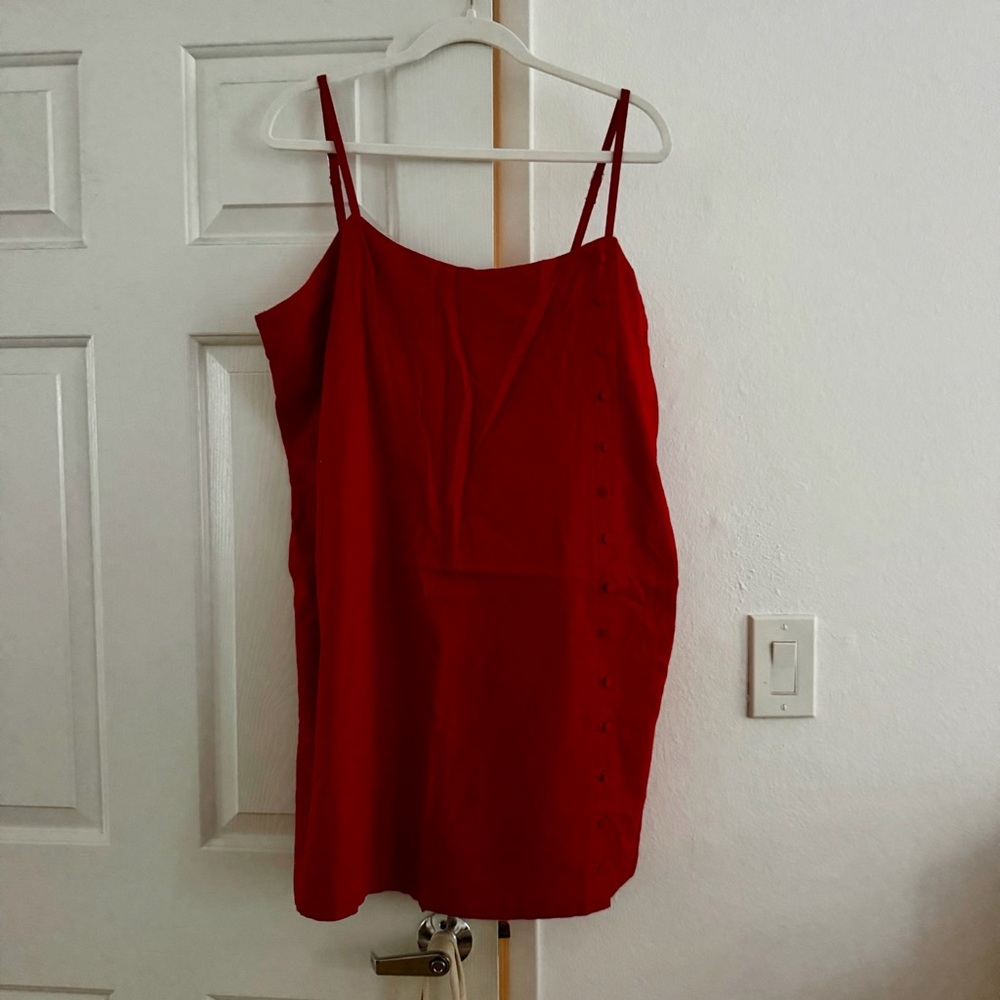 Abercrombie & Fitch Linen Blend Button Skort